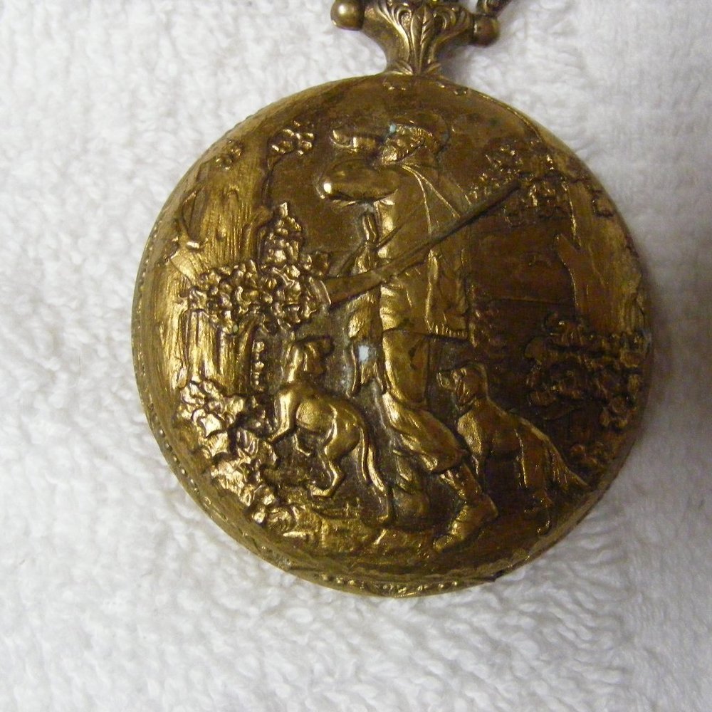 Arnex Hunting Pocket Watch Mens or Womens Mechanical Vintage